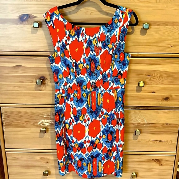 Plenty by Tracy Reese cotton dress red, yellow, blue print. Sold at Anthro. - Picture 1 of 7